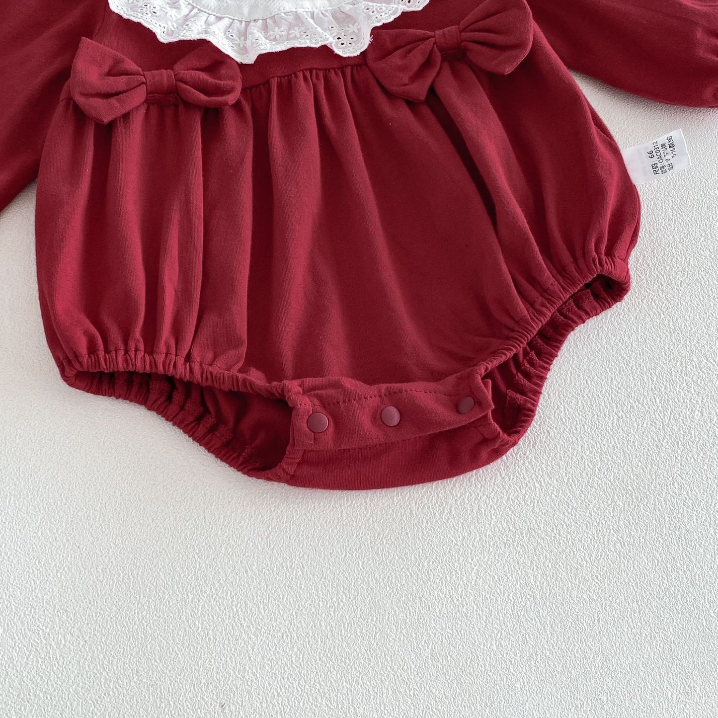 MyKids-USA® Autumn Arrival Baby Girls Long Sleeves Cute Color Patchwork Embroidered Bodysuit