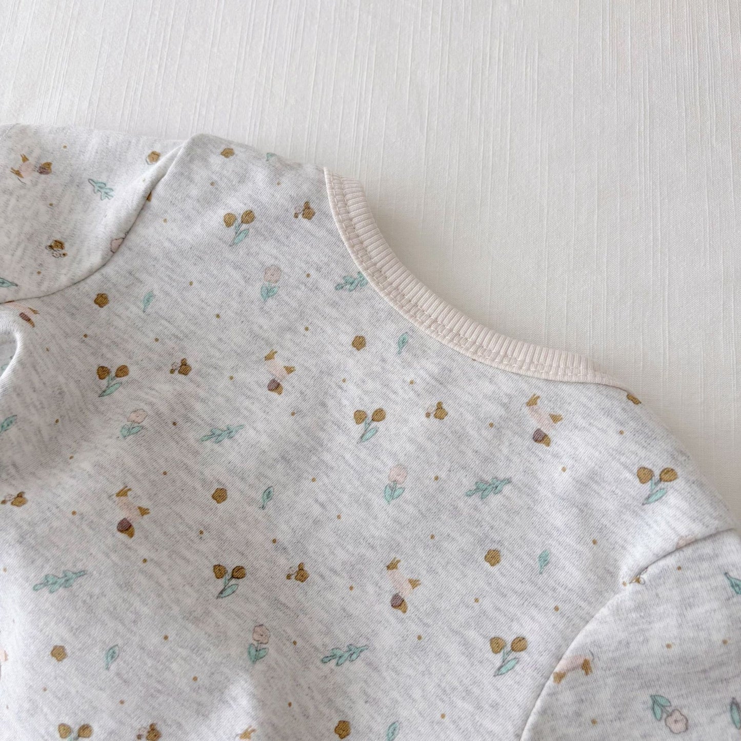 Summer Arrival Baby Unisex Casual Flowers Pattern Short Sleeves Grey Onesies, MyKids-USA®, Baby One-Pieces, MyKids-USA -  -  -  -  -  -  - 