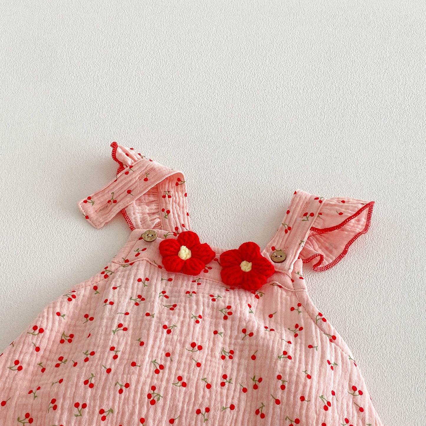Design Summer Baby Kids Girls Sleeveless Flowers and Fruits Pattern Strap Bodysuit, MyKids-USA®, Bodysuits, MyKids-USA -  -  -  -  -  -  - .