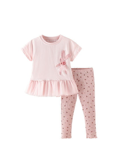 Arrival Summer Baby Kids Girls Short Sleeves Cartoon Pattern Top and Floral Pants Clothing Set, MyKids-USA®, Baby & Children's Outfits, MyKids-USA -  -  -  -  -  -  - .