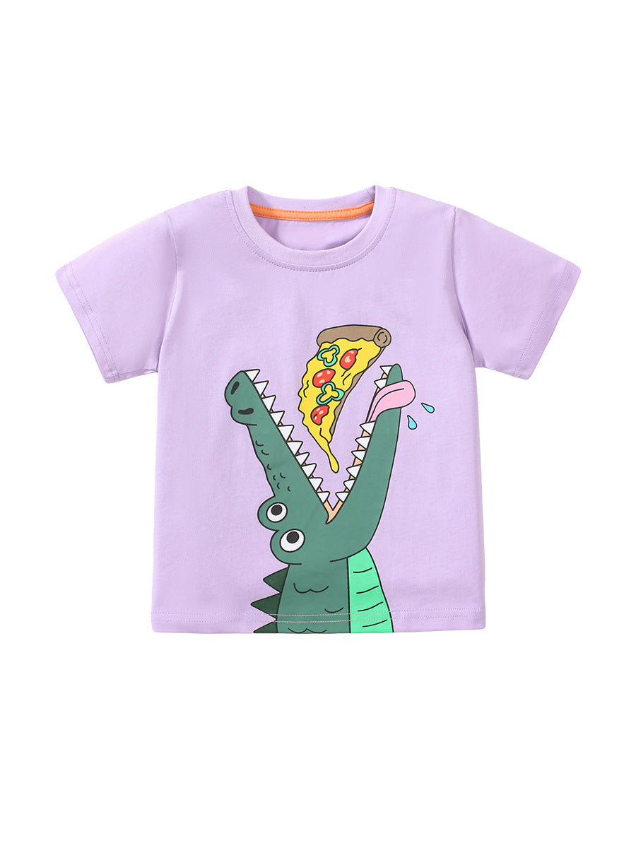Girls’ Clothing Summer Collection – Crocodile Cartoon Children’s T-Shirt