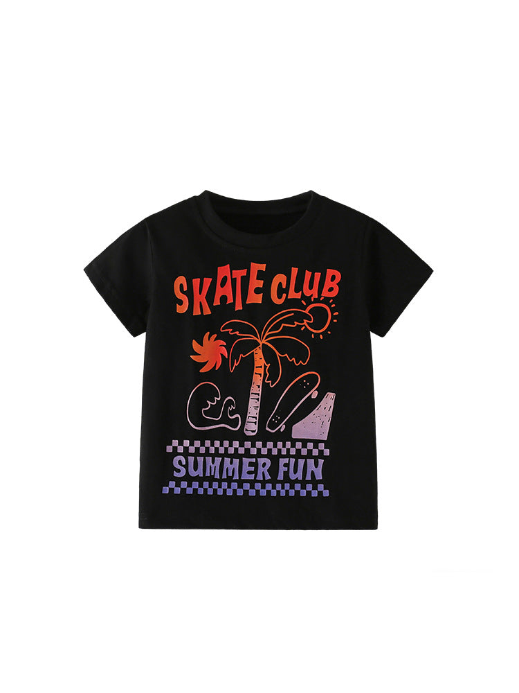 Summer Boys’ Letters Pattern T-shirt in European and American Style, MyKids-USA®, T-Shirts, MyKids-USA -  -  -  -  -  -  - .