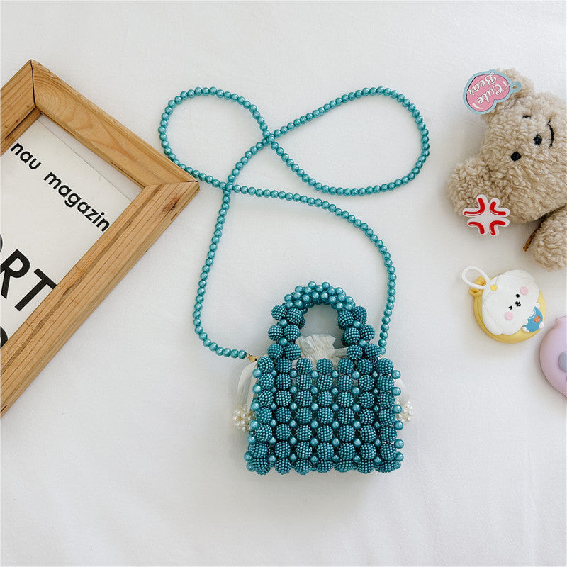 Baby Fashion Hand Knitted Beaded Crossbody Bags