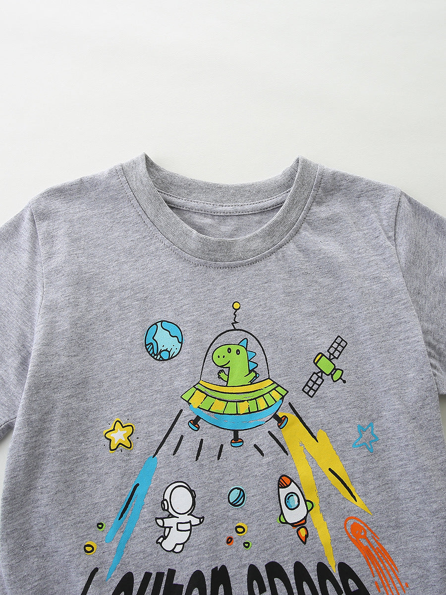 Summer Baby Kids Letter and Cartoon Pattern T-shirt Clothing Set for Boys, MyKids-USA®, Baby & Children's Outfits, MyKids-USA -  -  -  -  -  -  - .