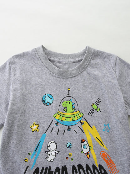Summer Baby Kids Letter and Cartoon Pattern T-shirt Clothing Set for Boys, MyKids-USA®, Baby & Children's Outfits, MyKids-USA -  -  -  -  -  -  - .