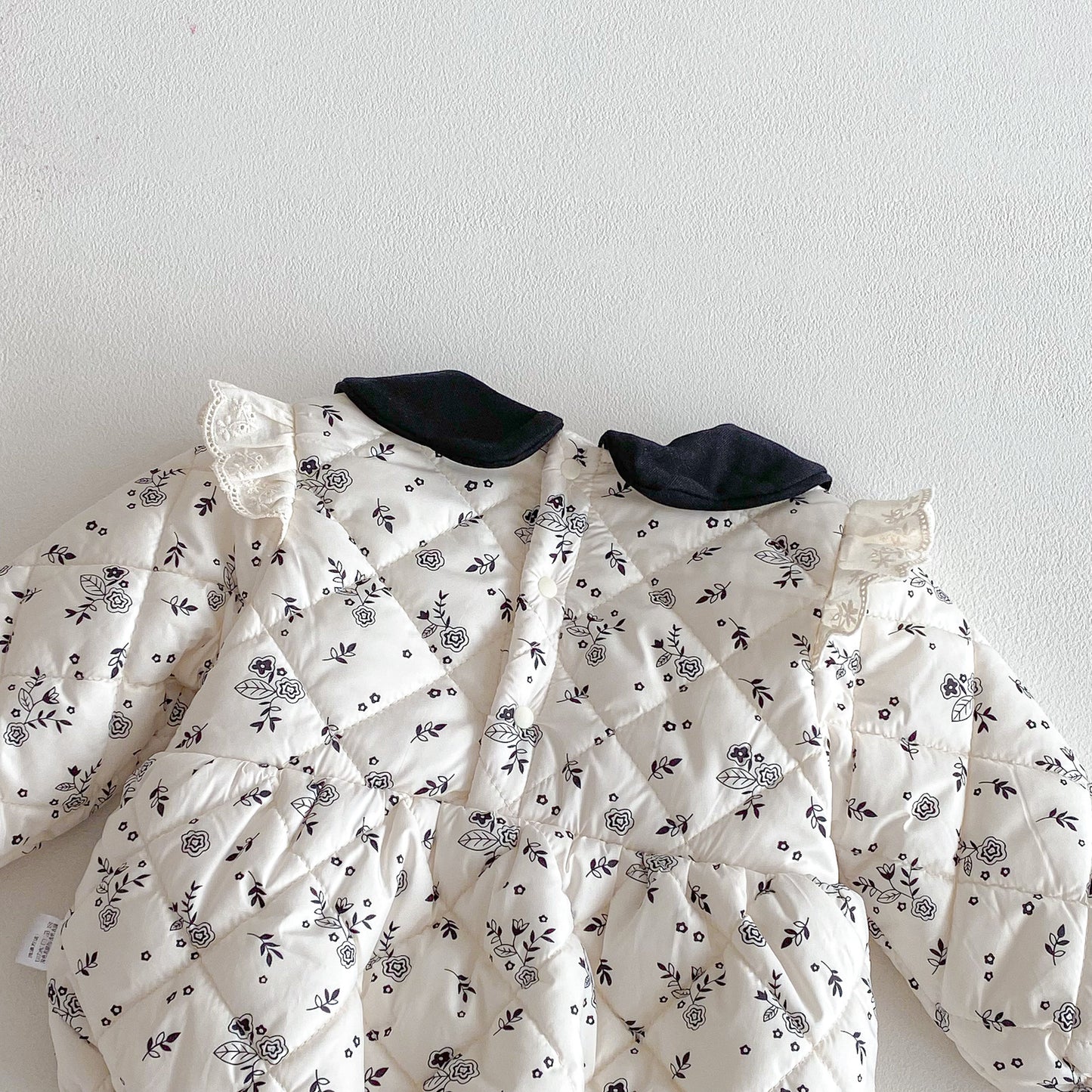 Winter Arrival Baby Girls Long Sleeves Floral Pattern Fleece-Lined Bodysuit, MyKids-USA®, Bodysuits, MyKids-USA -  -  -  -  -  -  - .