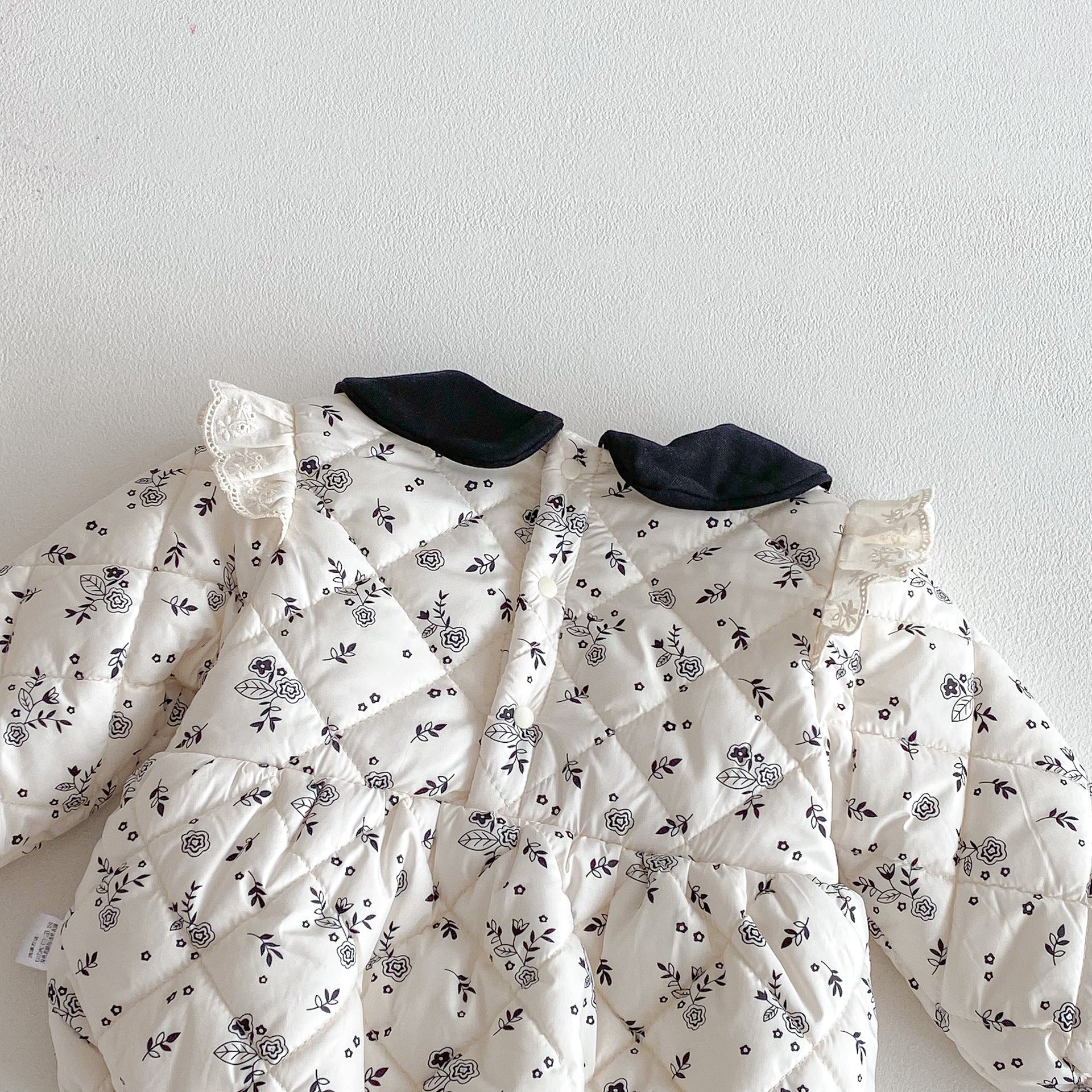 Winter Arrival Baby Girls Long Sleeves Floral Pattern Fleece-Lined Bodysuit, MyKids-USA®, Bodysuits, MyKids-USA -  -  -  -  -  -  - .