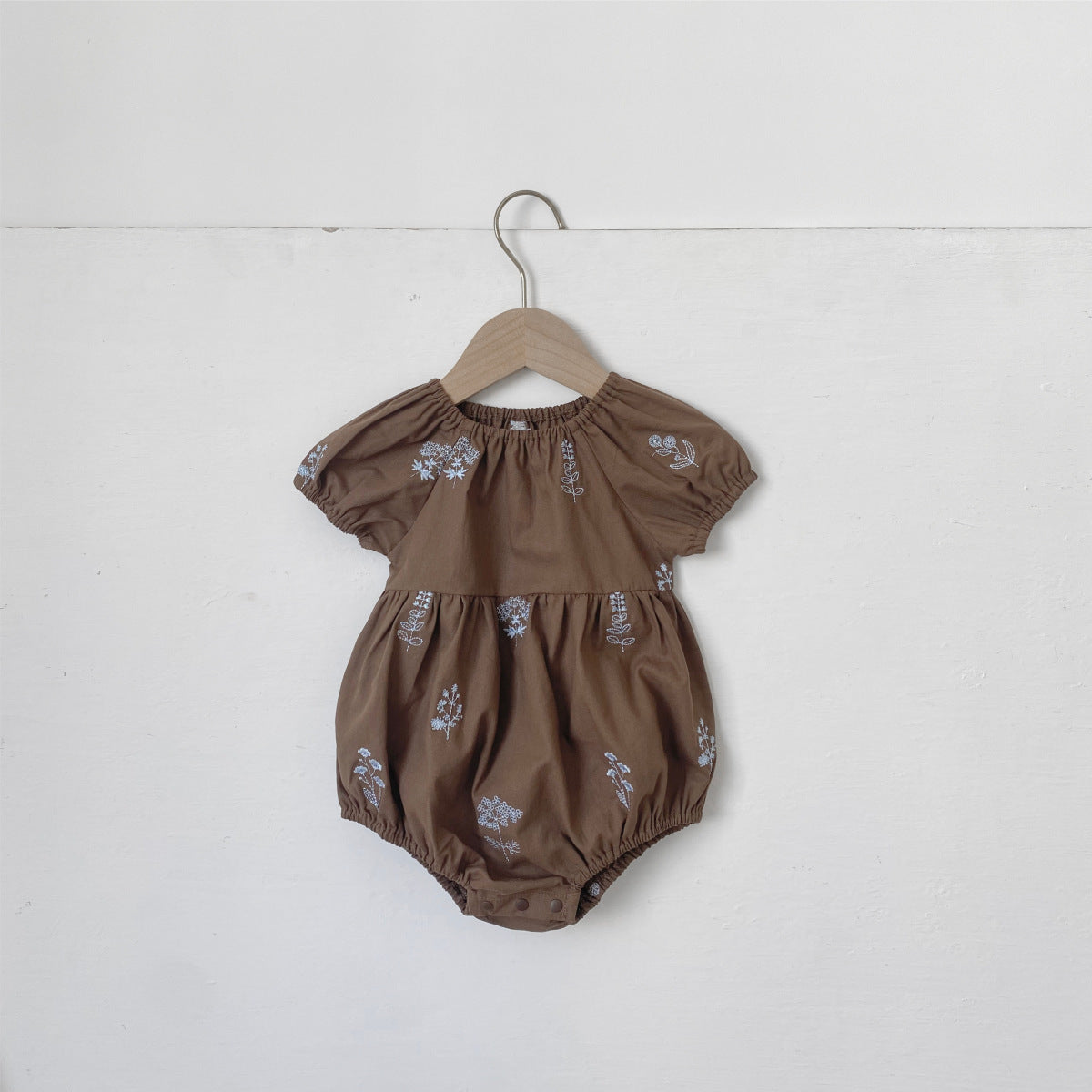 Summer Hot Selling Baby Kids Girls Vintage Short Sleeves Flowers Embroidered Princess Onesies, MyKids-USA®, Baby One-Pieces, MyKids-USA -  -  -  -  -  -  - 