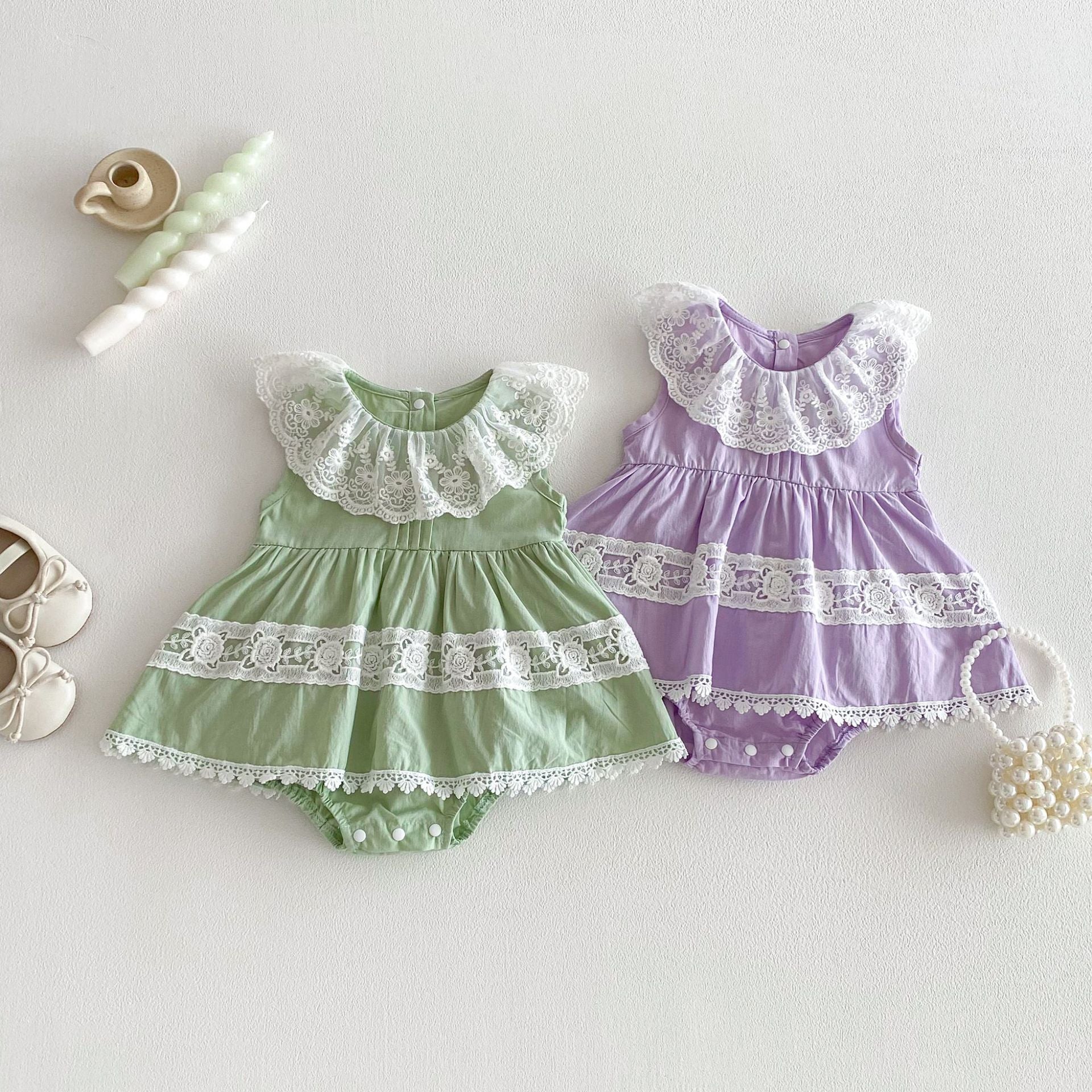 Summer Arrival Baby Girls Sleeveless Flowers Embroidered Pattern Bodysuit Dress, MyKids-USA®, Baby & Toddler Dresses, MyKids-USA -  -  -  -  -  -  - .