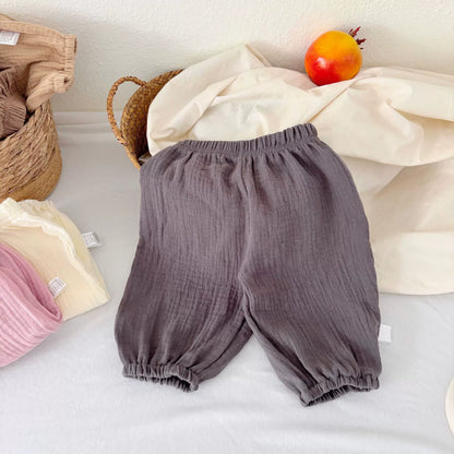 Summer Arrival Kids Unisex Cotton Casual Style Solid Color Pants, MyKids-USA®, Baby & Toddler Bottoms, MyKids-USA - Size/Age - 73 (6-9M) - Color - Grey -  -  - TR2505242123-C