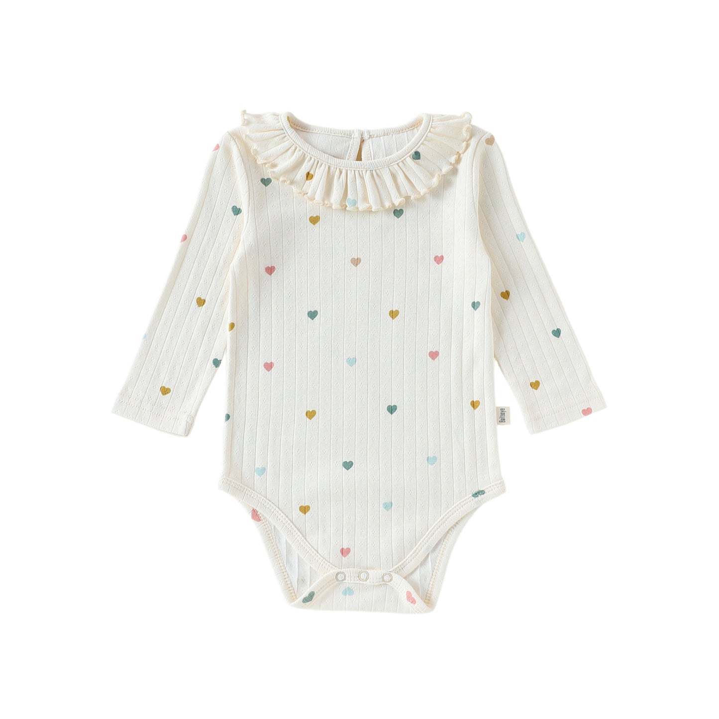 MyKids-USA® Autumn Arrival Baby Kids Girls Princess Long Sleeves Hearts Pattern Bodysuit