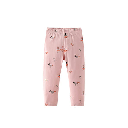 Autumn Arrival Baby Kids Girls Cartoon Ballerina Cute Pants, MyKids-USA®, Trousers, MyKids-USA - Size/Age - 100 (2-3Y) - Color - Pink -  -  - TR2509182318-A