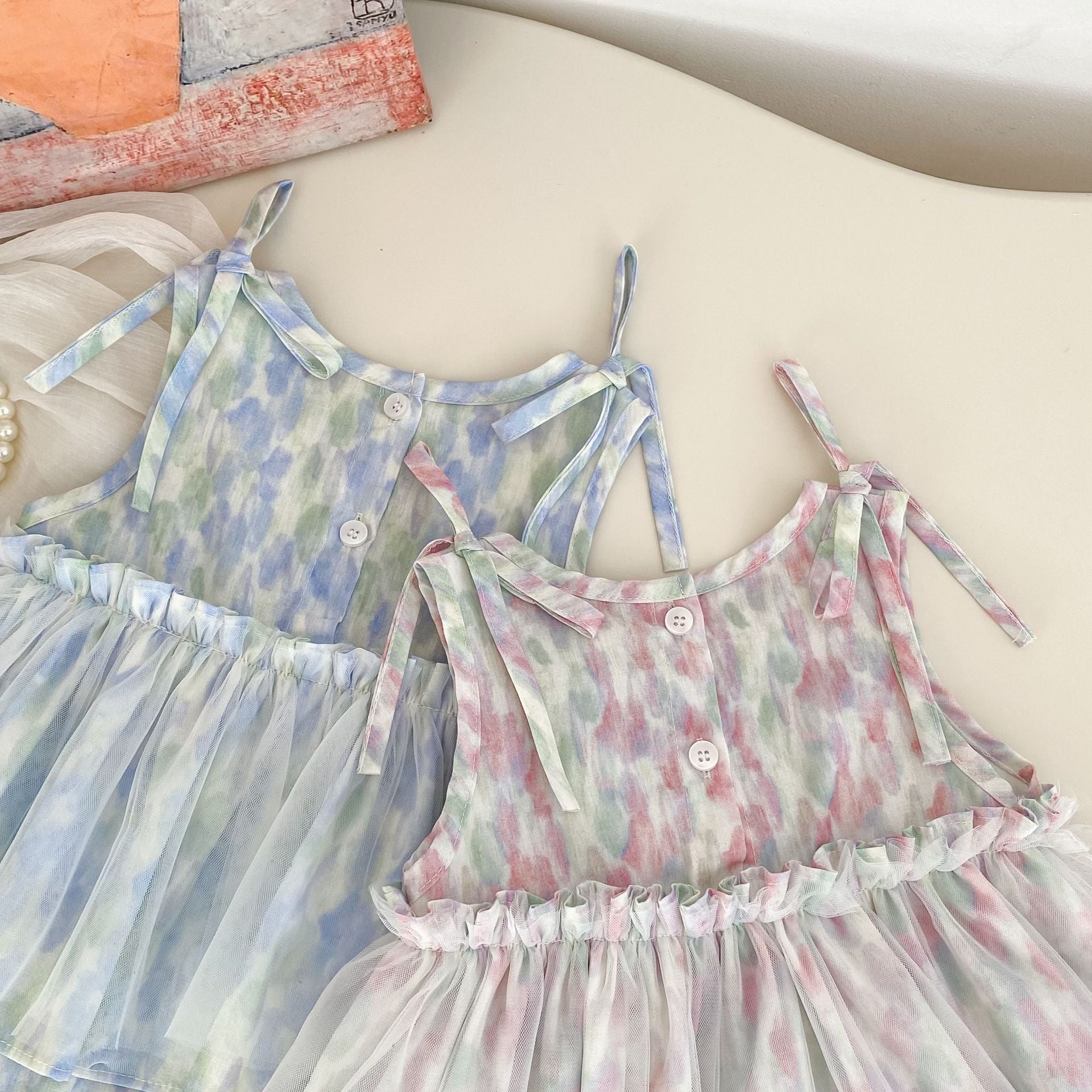 Summer Arrival Baby Girls Cute Tie Dye Sleeveless Dress Design Strap Onesies, MyKids-USA®, Baby One-Pieces, MyKids-USA -  -  -  -  -  -  - 