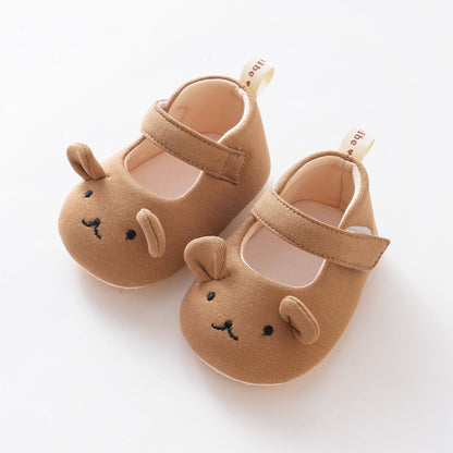 Spring and Autumn Baby Girl Cute Animals Cartoon Pattern Toddler Soft-Sole Walking Shoes, MyKids-USA®, First Steps & Crawlers, MyKids-USA - Size/Age - insole length 11.00 cm - Color - Brown -  -  - TR2509292240-D