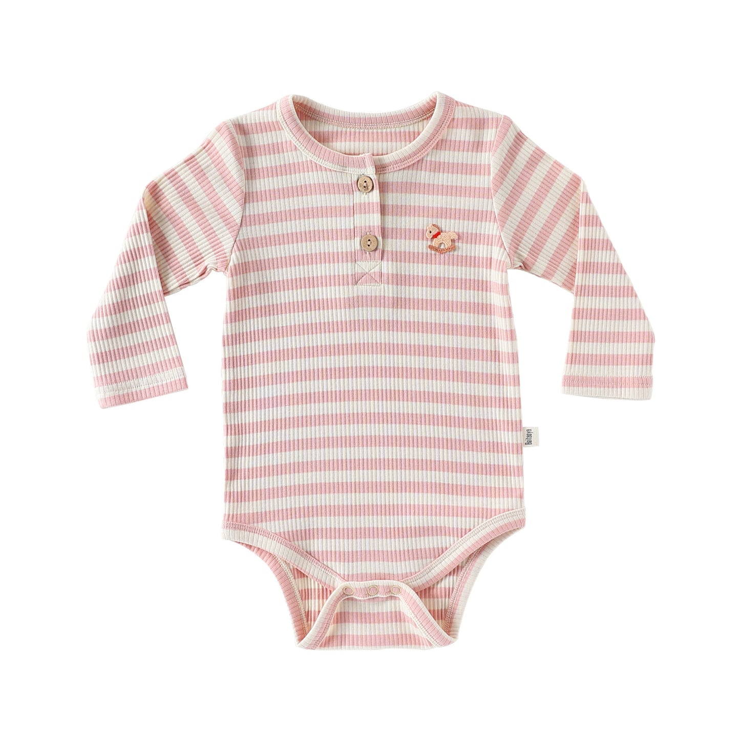 Autumn Arrival Baby Unisex Long Sleeves Casual Striped Crew Neck Onesies and Pants Clothing Sets, MyKids-USA®, Baby & Toddler Outfits, MyKids-USA - Size/Age - 66 (3-6M) - Color - Pink -  -  - TR2508272306-B