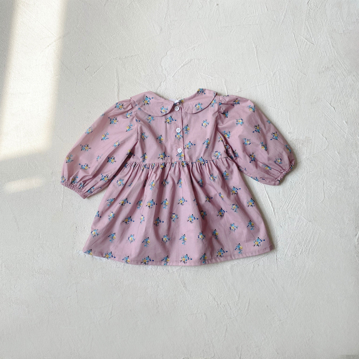 MyKids-USA® Autumn Floral Baby Kids Girls Princess Long Sleeves Peter Pan Collar Dress