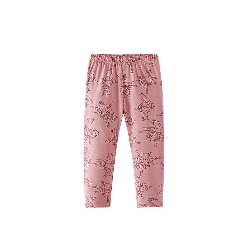 Autumn Arrival Baby Kids Girls Fairy Cartoon Pattern Casual Pants, MyKids-USA®, Trousers, MyKids-USA - Size/Age - 100 (2-3Y) - Color - Pink -  -  - TR2509162243-A