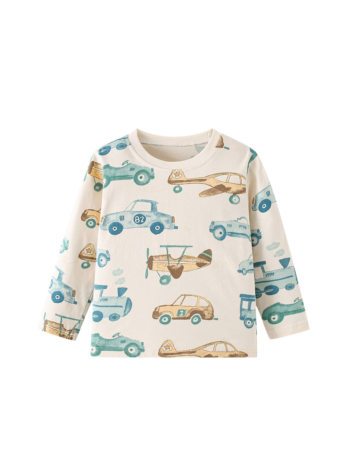 MyKids-USA® Spring and Autumn Baby Kids Boys Cartoon Pattern Long Sleeves Top