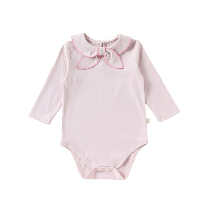 MyKids-USA® Autumn Arrival Baby Kids Simple Long Sleeves Navy Collar Bodysuit