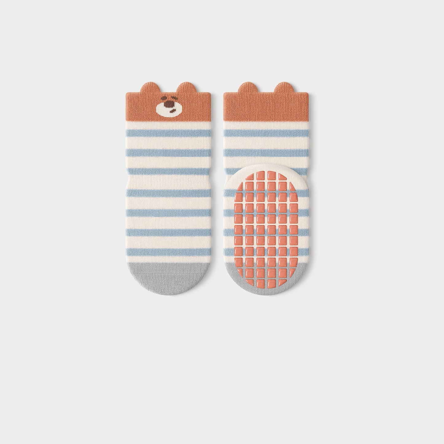 Autumn Baby Unisex Breathable Striped and Cartoon Pattern Cute Socks, MyKids-USA®, Baby & Toddler Socks & Tights, MyKids-USA - Size/Age - S (0-1Y) - Color - Light Blue -  -  - TR2511140054-C