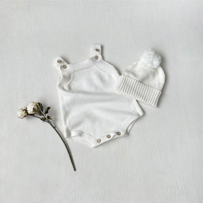 Arrival Autumn and Spring Baby Unisex Simple Solid Color Knitted Sleeveless Bodysuit, MyKids-USA®, Baby One-Pieces, MyKids-USA -  -  -  -  -  -  - .