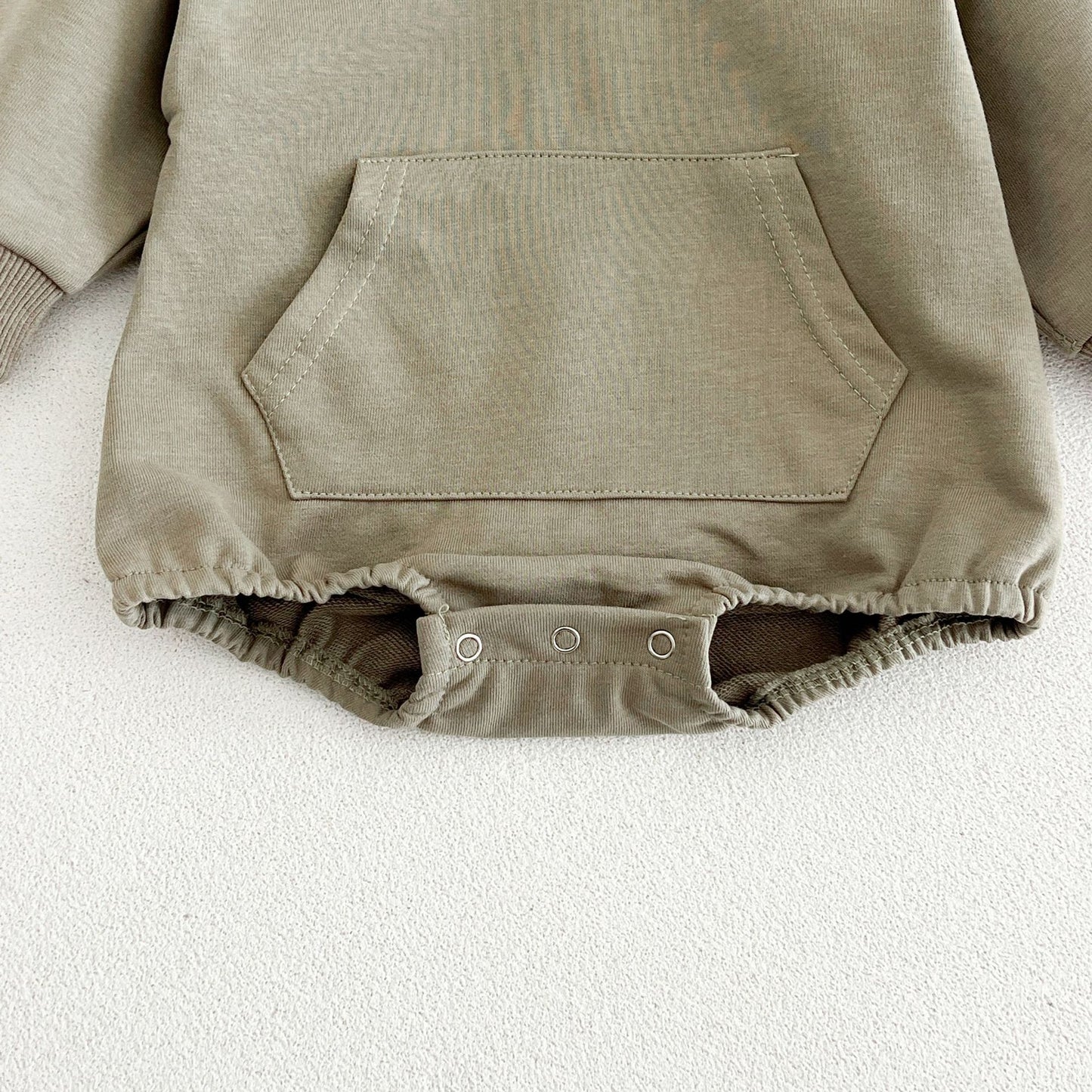 MyKids-USA® Autumn Solid Color Baby Kids Unisex Hooded Bodysuit