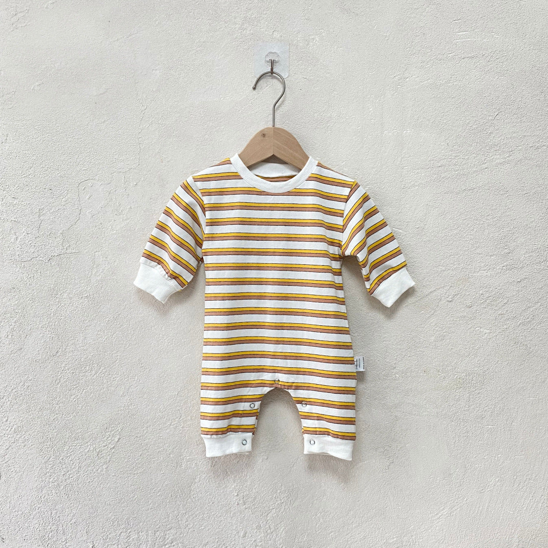MyKids-USA® Autumn Hot Selling Baby Unisex Striped Long Sleeves Romper