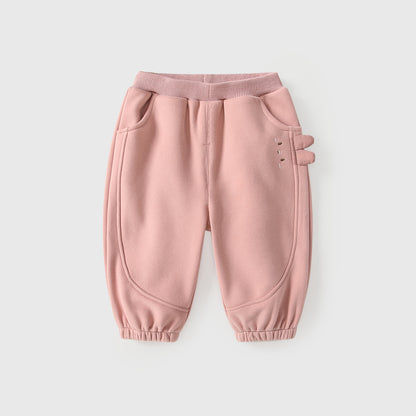 Winter and Autumn Arrival Casual Baby Kids Girls Cartoon Pattern Fleece-lined Pants, MyKids-USA®, Leggings, MyKids-USA - Size/Age - 80 (9-12M) - Color - Pink -  -  - TR2509262329-B