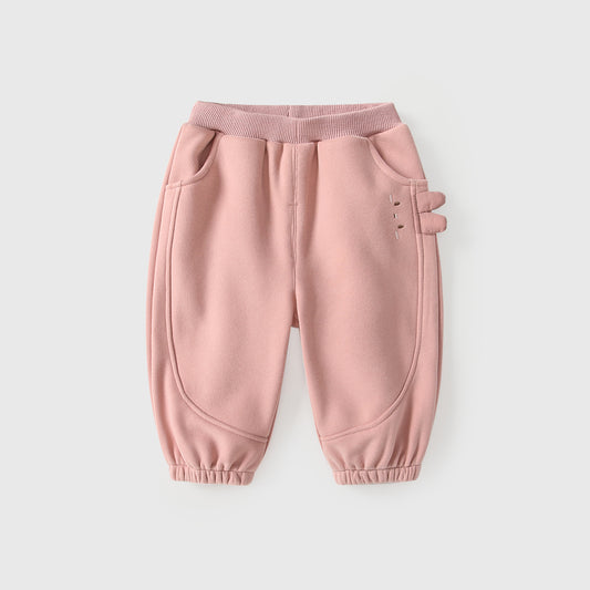 Winter and Autumn Arrival Casual Baby Kids Girls Cartoon Pattern Fleece-lined Pants, MyKids-USA®, Leggings, MyKids-USA - Size/Age - 80 (9-12M) - Color - Pink -  -  - TR2509262329-B.