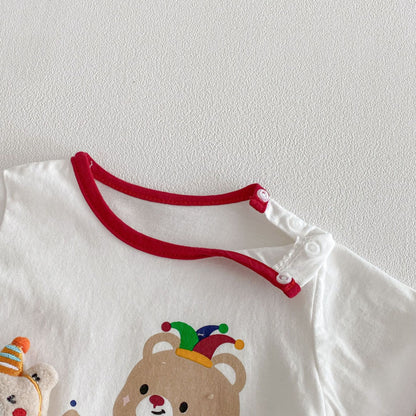 Summer Arrival Baby Boys and Girls Short Sleeves Letters and Cartoon Pattern Rompers, MyKids-USA®, Baby One-Pieces, MyKids-USA -  -  -  -  -  -  - .