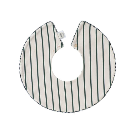 Adorable Striped Pattern Snap-on Round Shaped Bib, MyKids-USA®, Bibs, MyKids-USA - Size/Age - S (0-3Y) - Color - Light Green -  -  - TR2605142357-D.