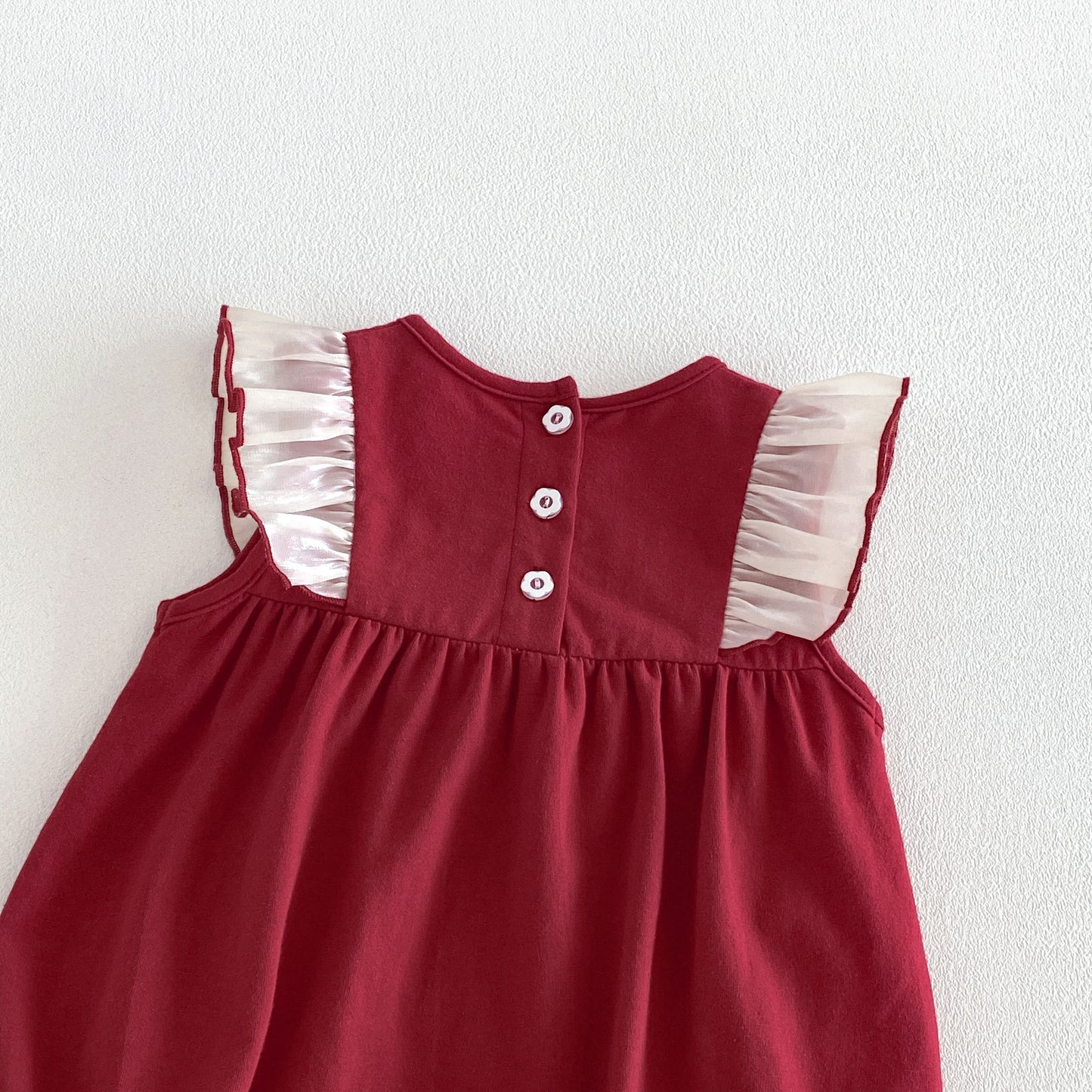 Design Summer Baby Kids Girls Fly Sleeves Color Patchwork Bodysuit