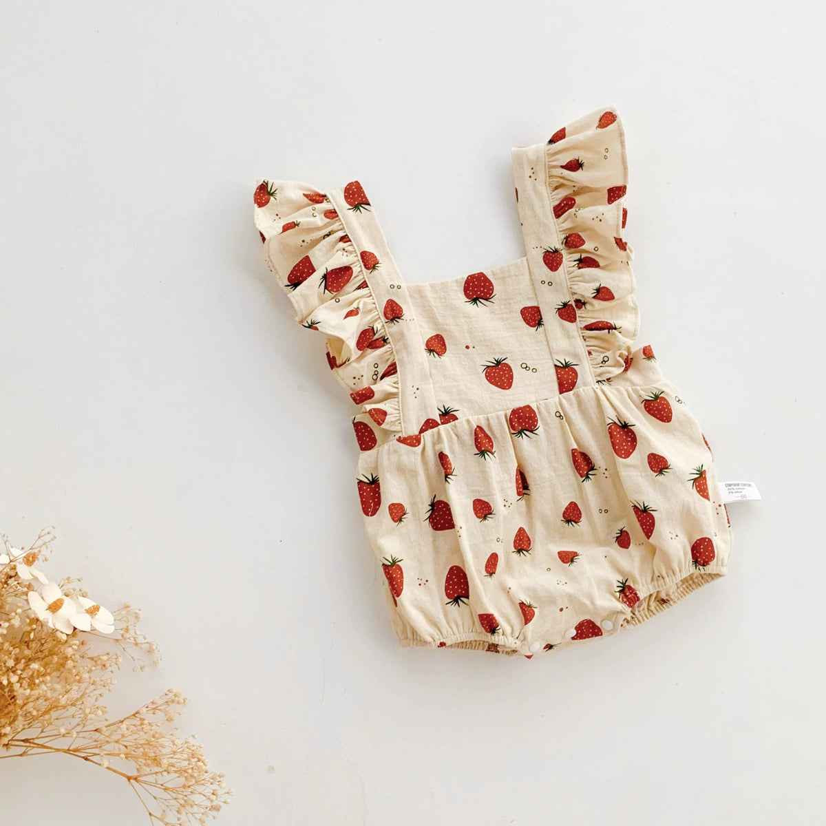 Summer Arrival Baby Girls Strawberry Pattern Sleeveless Onesies, MyKids-USA®, Baby One-Pieces, MyKids-USA -  -  -  -  -  -  - 