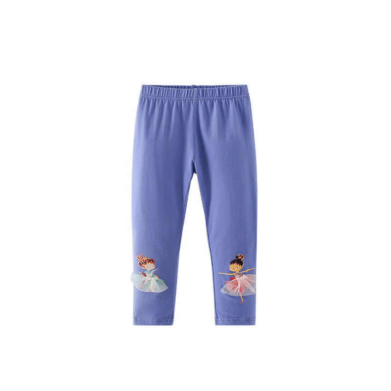 Autumn Arrival Baby Kids Girls Animals Cartoon Pattern Pants, MyKids-USA®, Trousers, MyKids-USA - Size/Age - 100 (2-3Y) - Color - Blue -  -  - TR2509142213-A