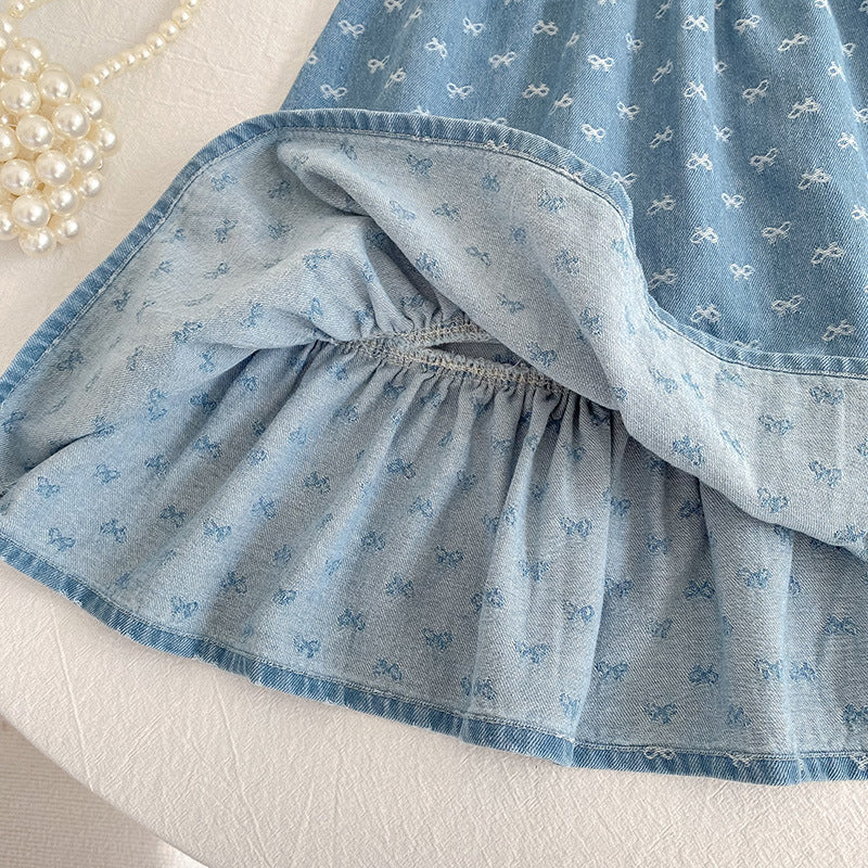 Summer Girls Cute Denim Butterfly-bows Pattern Onesies and Dress – Princess Sister Matching Set, MyKids-USA®, Baby & Toddler Outfits, MyKids-USA -  -  -  -  -  -  - .