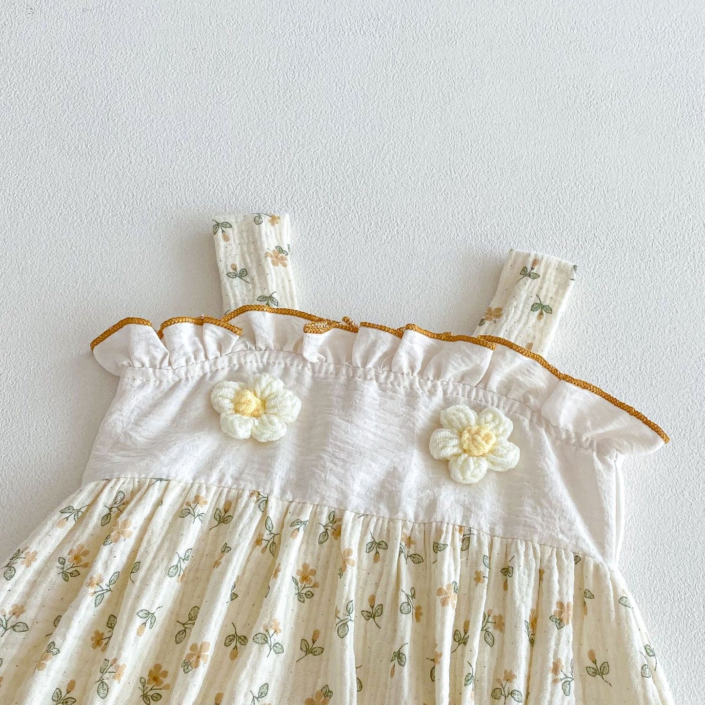 Summer Arrival Baby Girls Sleeveless Flowers Pattern Strap Bodysuit, MyKids-USA®, Bodysuits, MyKids-USA -  -  -  -  -  -  - .