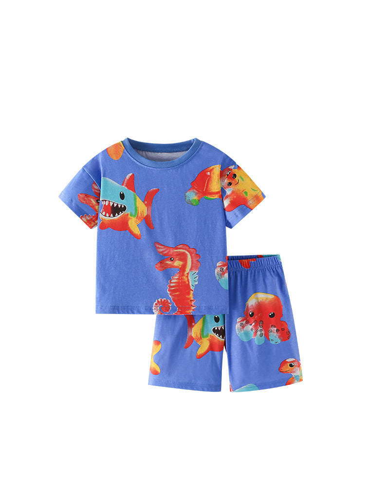 Summer Baby Kids Fish Pattern T-shirt and Shorts Clothing Set for Boys, MyKids-USA®, Baby & Toddler Outfits, MyKids-USA -  -  -  -  -  -  - 