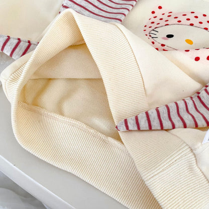 MyKids-USA® Autumn and Spring Baby Kids Girls Long Sleeves Cute Cartoon Pattern Pullover and Striped Pants Clothing Set