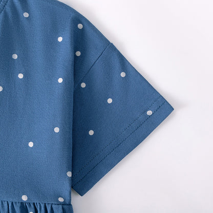 Summer Arrival Dots and Cartoon Pattern Short Sleeves Dress for Stylish Girls, MyKids-USA®, Baby & Toddler Dresses, MyKids-USA -  -  -  -  -  -  - .
