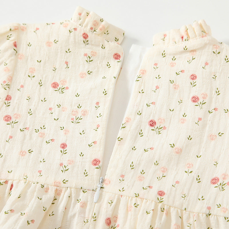 Autumn Hot Selling Baby Girls Floral Pattern Ruffle Neck Onesies Bodysuits, MyKids-USA®, Baby One-Pieces, MyKids-USA -  -  -  -  -  -  - 