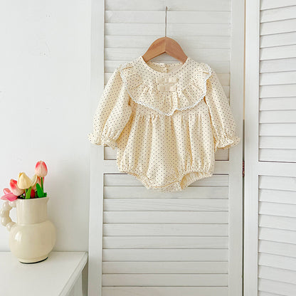 Arrival Autumn Dots Print Baby Kids Girls Crew Neck Onesies and Dress – Princess Sister Matching Set, MyKids-USA®, Baby & Toddler Outfits, MyKids-USA -  -  -  -  -  -  - 