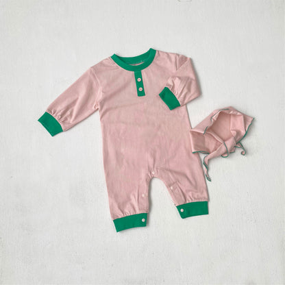 MyKids-USA® Autumn Arrival Baby Kids Long Sleeves Color Patchwork Rompers