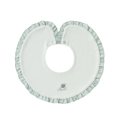 Adorable Fruits Embroidered Pattern Snap-on Round Shaped Bib