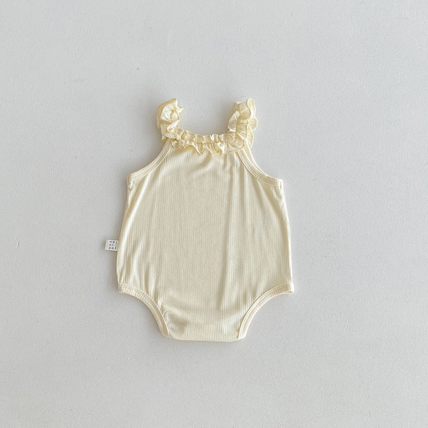 Summer Arrival Baby Girls Sleeveless Solid Color Bodysuit