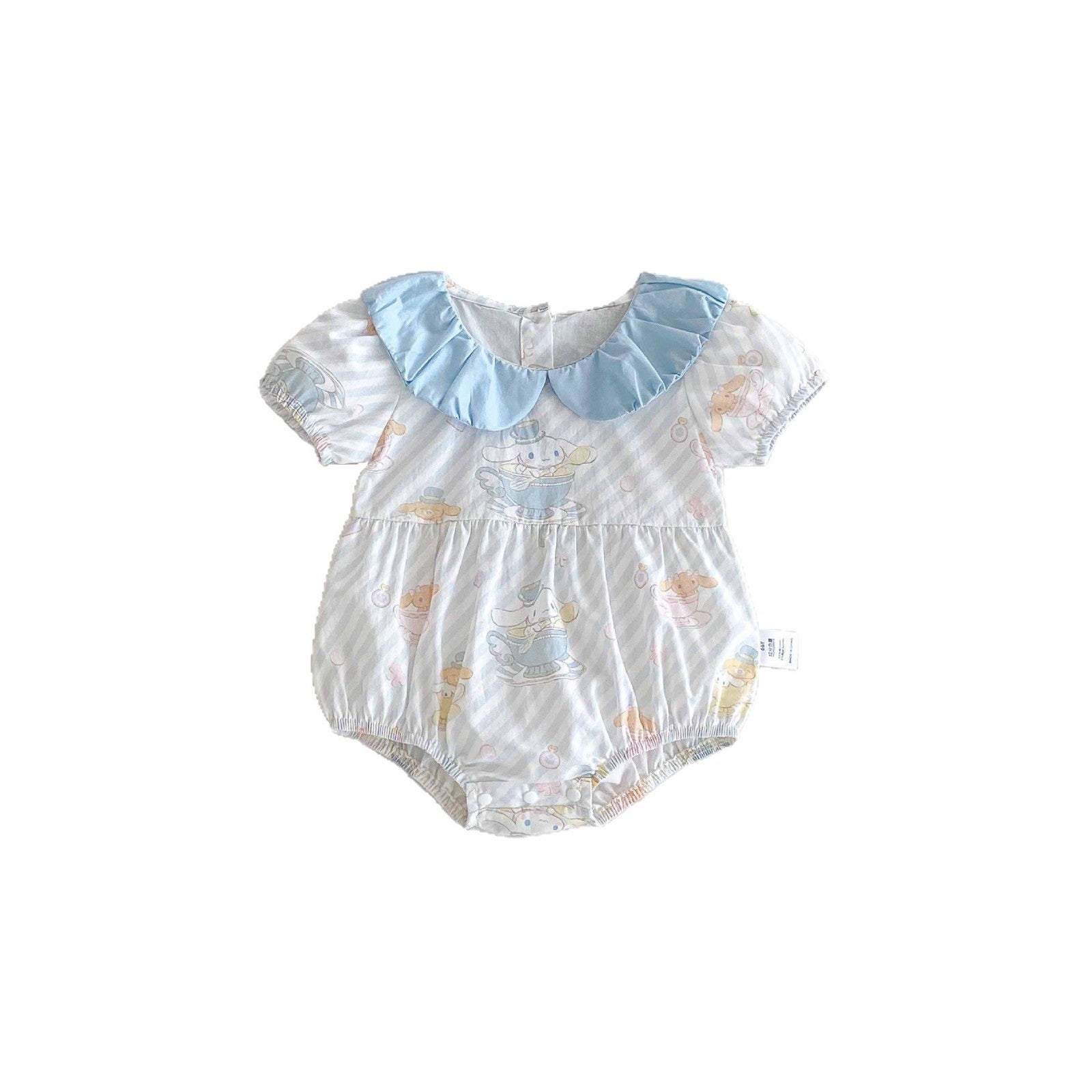 Summer Arrival Baby Girls Cute Cartoon Pattern Short Sleeves Striped Onesies, MyKids-USA®, Baby One-Pieces, MyKids-USA -  -  -  -  -  -  - 