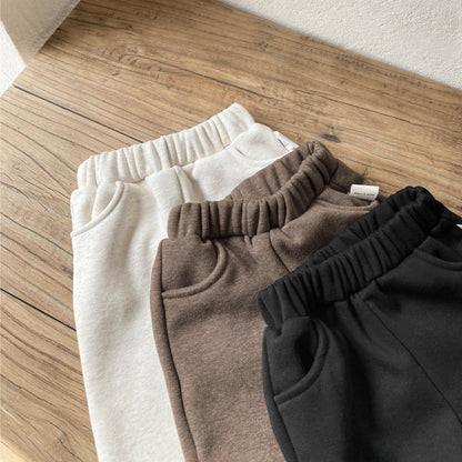 Baby Boy And Girl Solid Color Winter and Autumn Casual Thick Pants, MyKids-USA®, Trousers, MyKids-USA -  -  -  -  -  -  - .