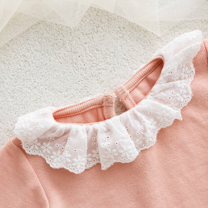 Autumn Arrival Baby Girls Flowers Pattern Collar Color Patchwork Long Sleeves Top, MyKids-USA®, Baby & Toddler Tops, MyKids-USA -  -  -  -  -  -  - 