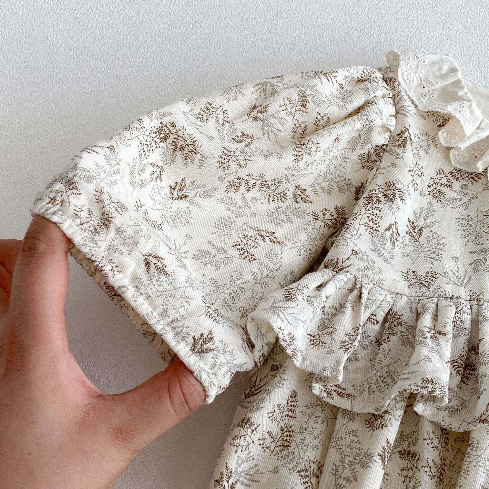 Autumn Arrival Baby Girls Long Sleeves Floral Onesies with Collar, MyKids-USA®, Baby One-Pieces, MyKids-USA -  -  -  -  -  -  - 