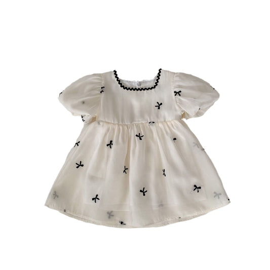 Design Summer Baby Kids Girls Bows Embroidery Dress, MyKids-USA®, Baby & Toddler Dresses, MyKids-USA - Size/Age - 80 (9-12M) - Color - White -  -  - TR2403272244-A