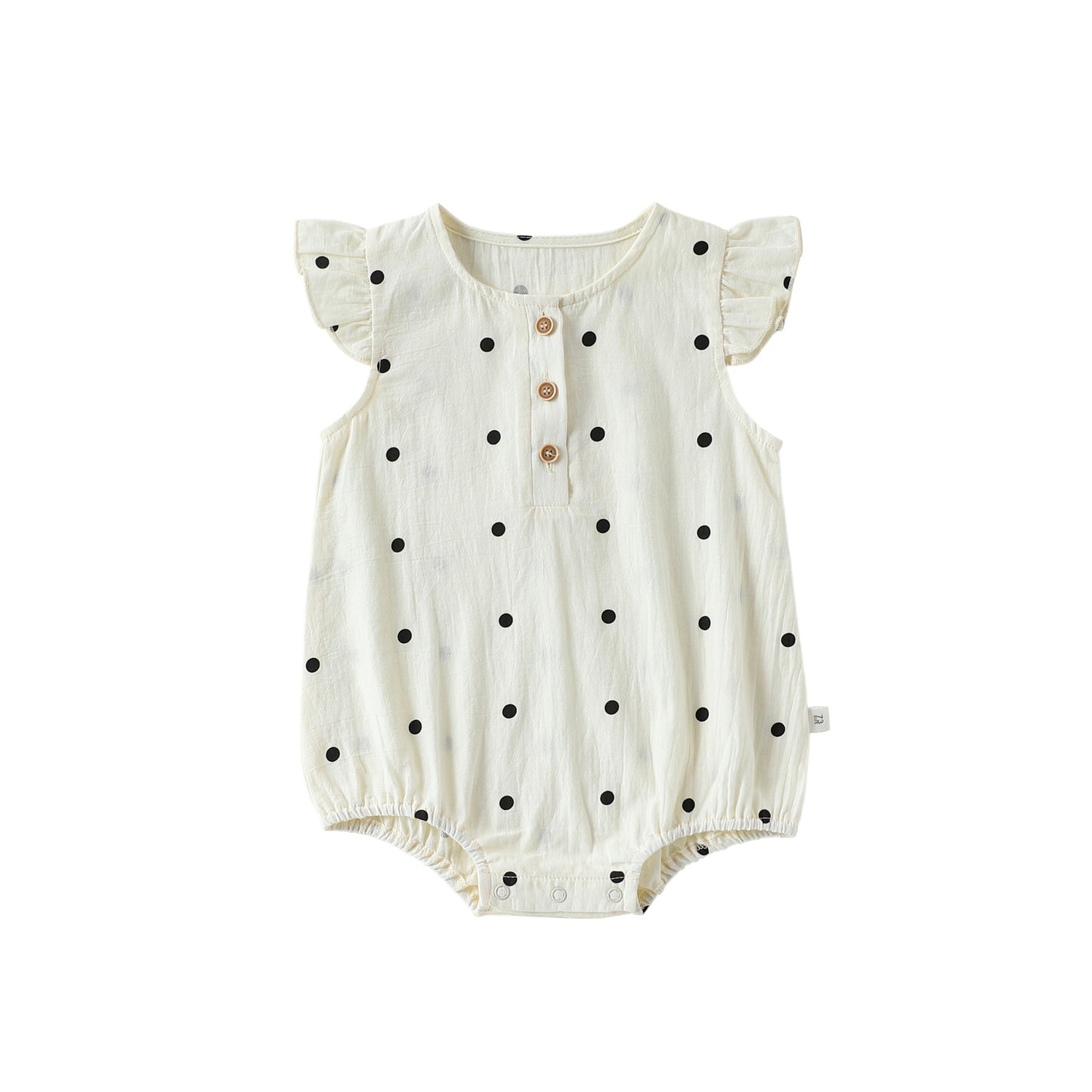 Summer Arrival Baby Girls Fly Sleeves Dots Pattern Bodysuit, MyKids-USA®, Baby & Children's One-Pieces, MyKids-USA - Size/Age - 66 (3-6M) - Color - Beige -  -  - TR2605142358-A.
